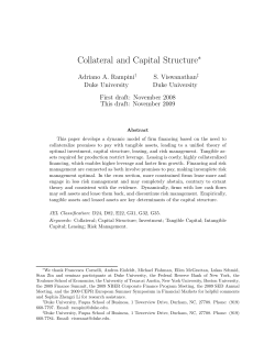 Collateral and Capital Structure