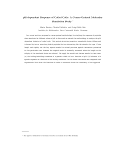 pH-dependent response of coiled coils: a coarse