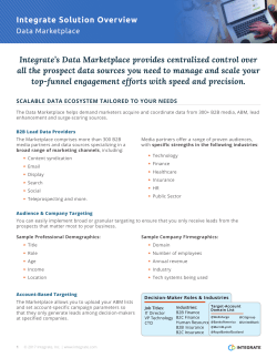 Integrate Solution Overview