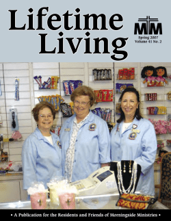 Newsletter Tabloid - Morningside Ministries