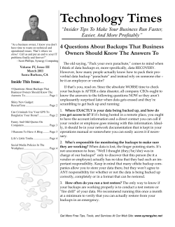 March 2011 Tech Times Newsletter