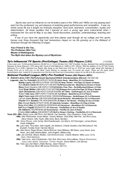 Influential Sports - Wu Chi Foundation