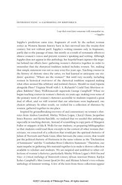 introduction: a gathering of rhetorics