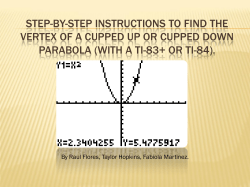 How to find the Vertex of a Cupped up or Cupped down Parabola