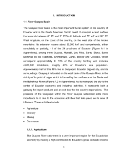 1. INTRODUCTION 1.1. River Guayas Basin The Guayas River