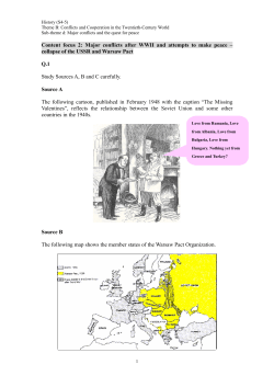 19 Collapse of the USSR and Warsaw Pact