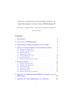 Gene set enrichment and network analyses of high