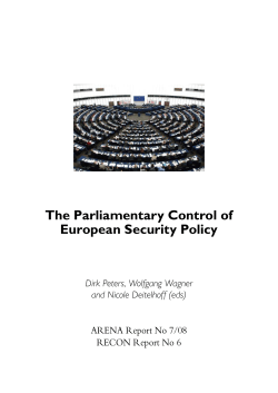 The Parliamentary Control of European Security Policy