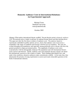 Domestic Audience Costs in International Relations