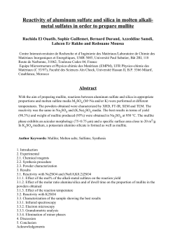 Reactivity of aluminum sulfate and silica in molten alkali