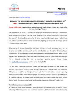 RUDOLPH THE RED-NOSED REINDEER ARRIVES AT