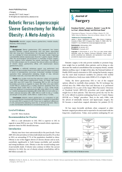 Robotic Versus Laparoscopic Sleeve Gastrectomy for Morbid
