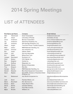 2014 Spring Meetings