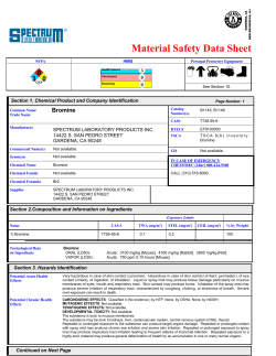 Material Safety Data Sheet