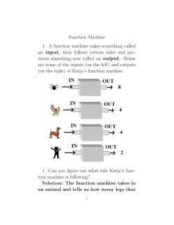 Solution: The function machine takes in an animal and tells us how
