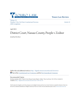 District Court, Nassau County, People v. Zedner
