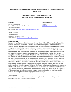 Effective Interventions and School Reforms for At