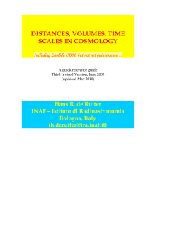 Cosmological formulas