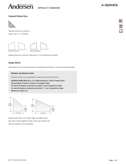 Sizing - Windows -- A-Series - Trapezoid