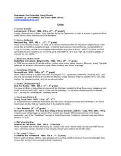 Depression Era Fiction for Young People Compiled by Carol