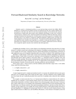 Forward Backward Similarity Search in Knowledge Networks