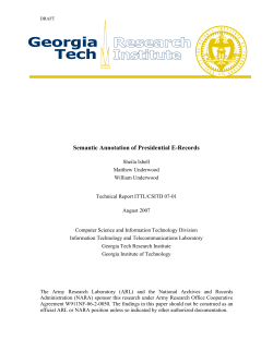 Semantic Annotation of Presidential E-Records