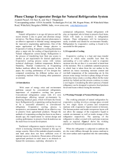 Phase Change Evaporator Design for Natural