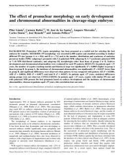 The effect of pronuclear morphology on early