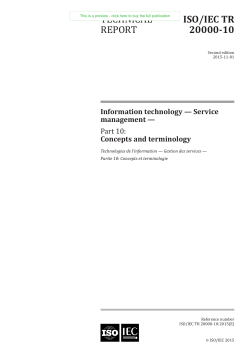 TECHNICAL REPORT ISO/IEC TR 20000-10