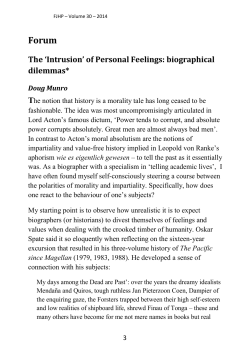 The “Intrusion” of Personal Feelings