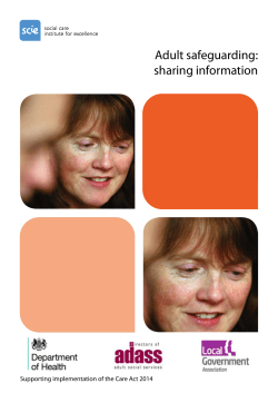 Care Act 2014: Adult safeguarding: sharing information