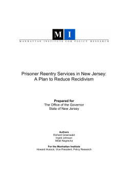 Prisoner Reentry Services in New Jersey