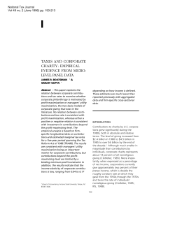 taxes and corporate charity: empirical evidence from micro