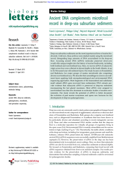 Ancient DNA complements microfossil record in deep