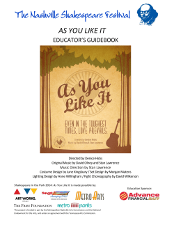 Educator`s Guidebook - Nashville Shakespeare Festival