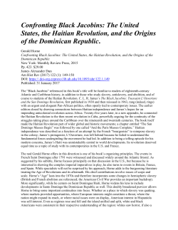Confronting Black Jacobins: The United States, the Haitian