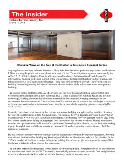 March 17, 2015 - National Elevator Industry, Inc.