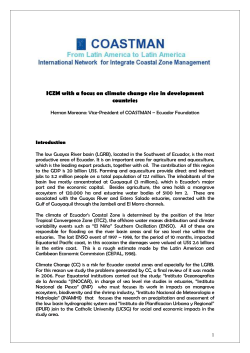 ICZM with a focus on climate change rise in development