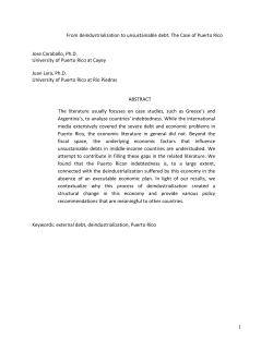 From deindustrialization to unsustainable debt: The Case of Puerto