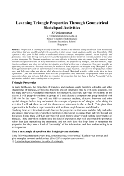 Learning Triangle Properties Through Geometrical Sketchpad