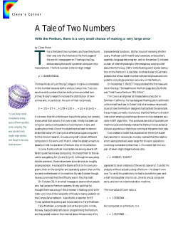 A Tale of Two Numbers