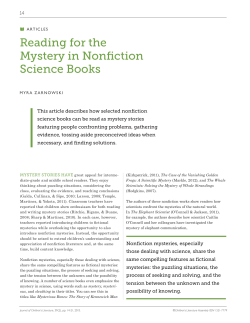 Reading for the Mystery in Nonfiction Science Books