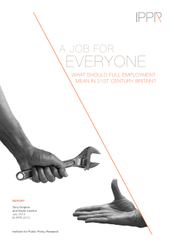 A job for everyone: What should full employment mean in