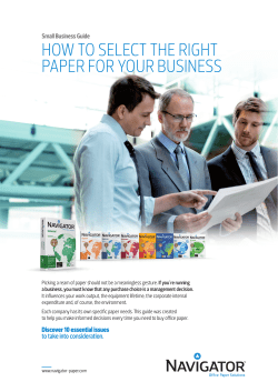 How to select tHe rigHt paper for your business