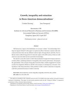 Growth, inequality and extraction in Ibero