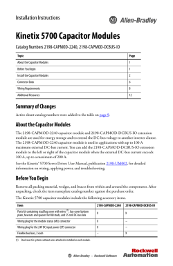 Kinetix 5700 Capacitor Modules