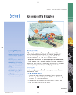 Section 9 Volcanoes and the Atmosphere