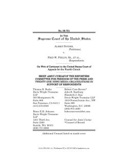 brief - Reporters Committee for Freedom of the Press