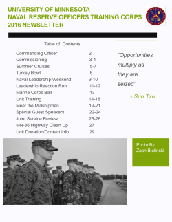 UNIVERSITY OF MINNESOTA NAVAL RESERVE OFFICERS