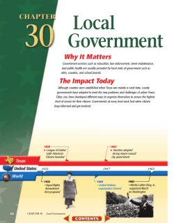Chapter 30: Local Government